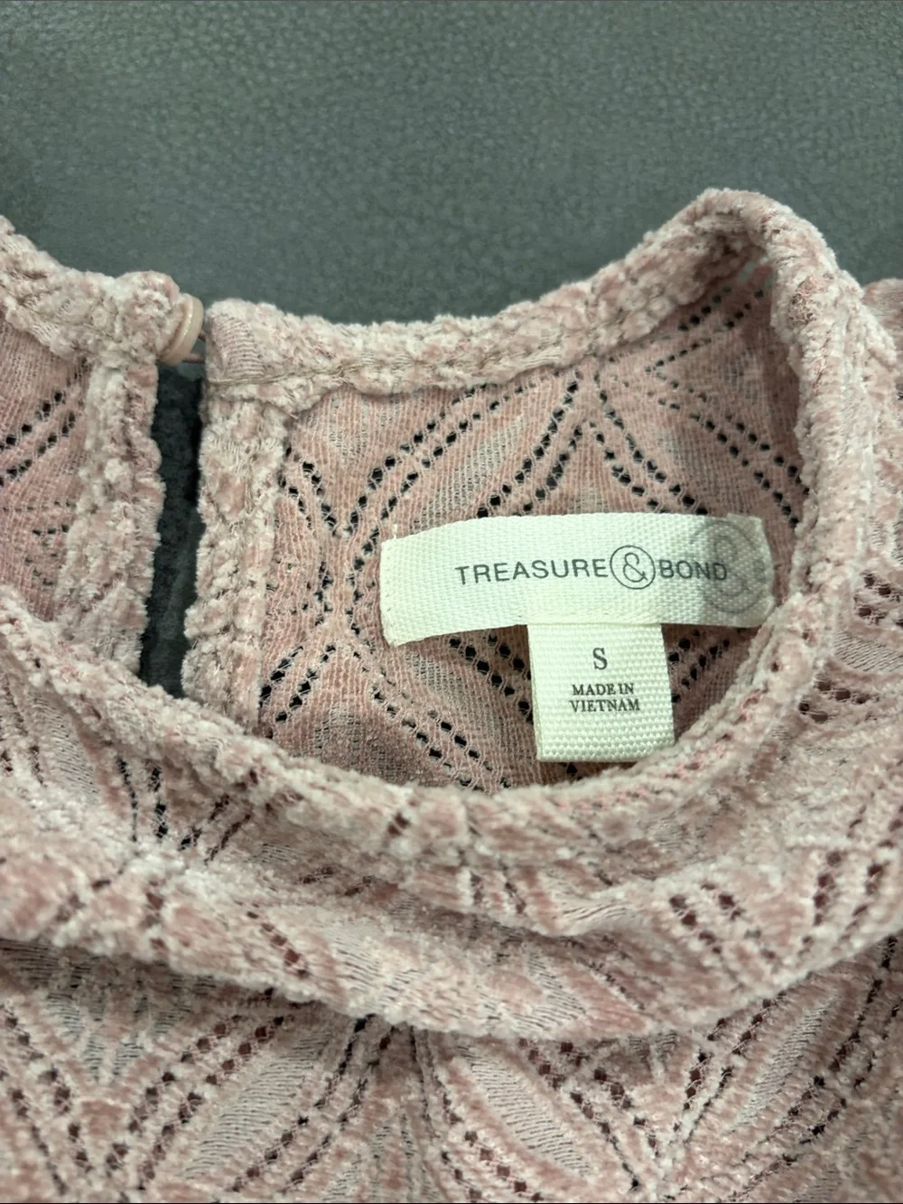 Treasure & Bond Lace Ruffle Long-Sleeve Dress - Blush